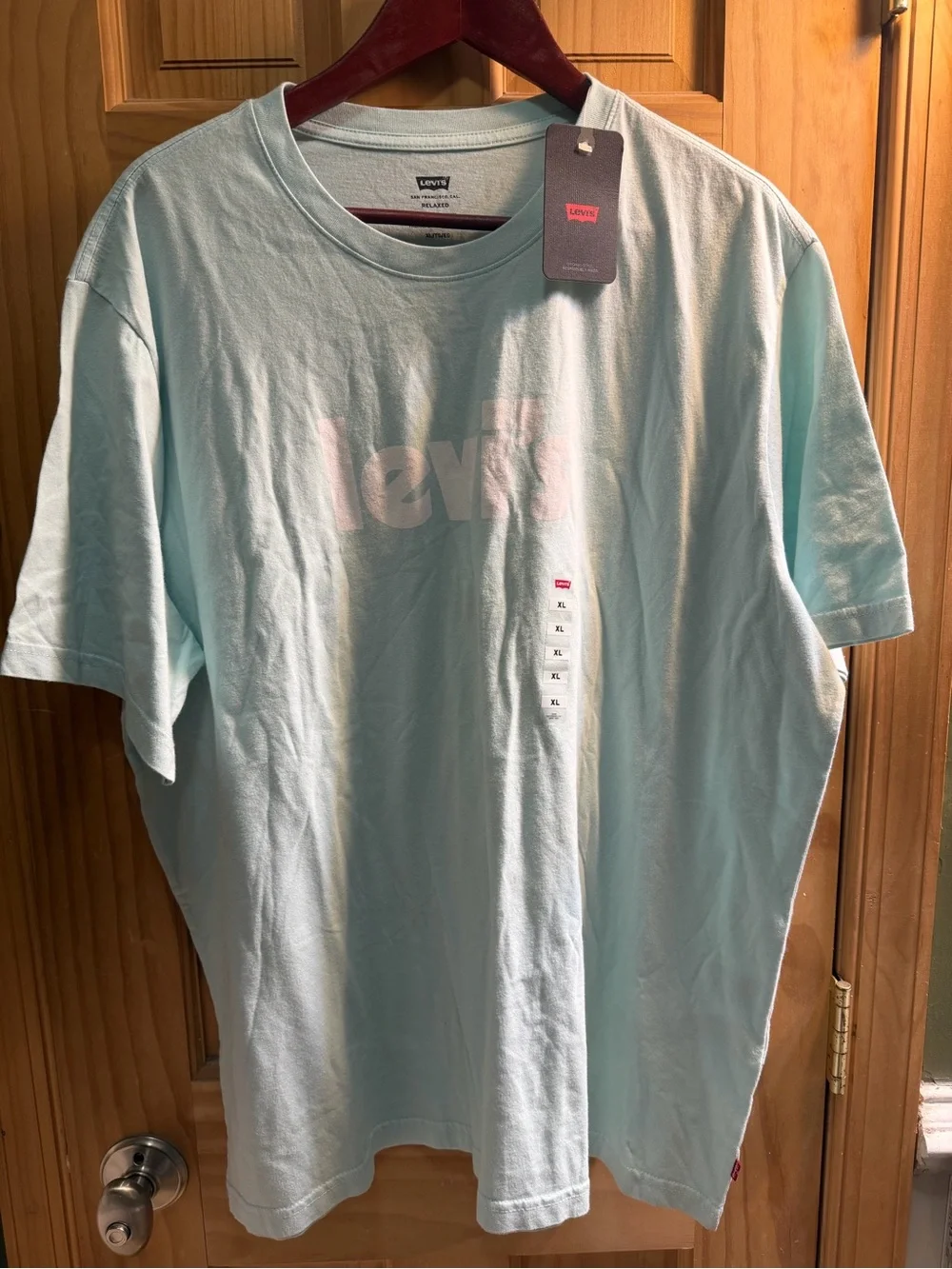 Levi's Light Blue Short Sleeve Tee with White Logo